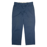 DICKIES Workwear Mens Twill Trousers Blue Regular Straight W38 L30