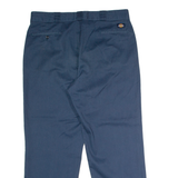 DICKIES Workwear Mens Twill Trousers Blue Regular Straight W38 L30