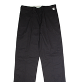 DICKIES Workwear Mens Trousers Black Regular Straight W38 L39