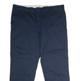 DICKIES 874 Flex Workwear Mens Twill Trousers Blue Classic Straight W46 L32
