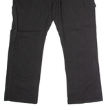 DICKIES Workwear Carpenter Mens Canvas Trousers Black Regular Straight W40 L30