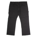 DICKIES Workwear Carpenter Mens Canvas Trousers Black Regular Straight W40 L30
