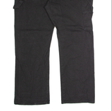DICKIES Workwear Carpenter Mens Canvas Trousers Black Regular Straight W40 L30