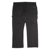 DICKIES Workwear Carpenter Mens Canvas Trousers Black Regular Straight W40 L30