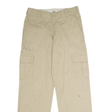 DICKIES Flex Workwear Cargo Mens Trousers Beige Regular Straight W30 L32