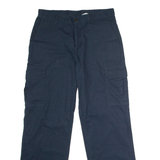 DICKIES Workwear Cargo Mens Trousers Blue Regular Straight W32 L32