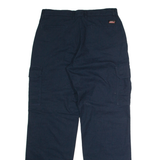 DICKIES Workwear Cargo Mens Trousers Blue Regular Straight W32 L32