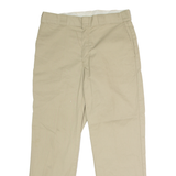 DICKIES Workwear Mens Twill Trousers Beige Regular Straight W34 L30