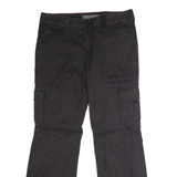 DICKIES Workwear Cargo Womens Twill Trousers Black Relaxed Straight W34 L30
