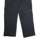 DICKIES Workwear Mens Twill Trousers Black Loose Straight W38 L32