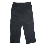 DICKIES Workwear Mens Twill Trousers Black Loose Straight W38 L32