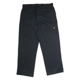 DICKIES Workwear Mens Twill Trousers Black Loose Straight W38 L32