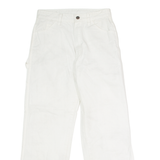 DICKIES Workwear Carpenter Mens Twill Trousers White Regular Straight W28 L30