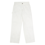 DICKIES Workwear Carpenter Mens Twill Trousers White Regular Straight W28 L30