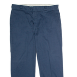 DICKIES Workwear Mens Twill Trousers Blue Regular Straight W40 L30