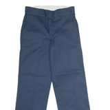 DICKIES Workwear Mens Twill Trousers Blue Regular Straight W26 L28