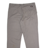 DICKIES Workwear Mens Trousers Grey Regular Straight W38 L32