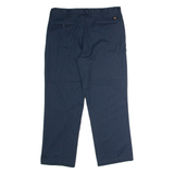 DICKIES Flex Workwear Mens Trousers Blue Regular Straight W36 L30