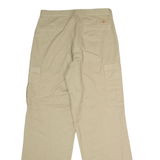 DICKIES Workwear Cargo Mens Twill Trousers Beige Regular Straight W30 L32