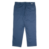 DICKIES Workwear Mens Twill Trousers Blue Regular Straight W42 L32