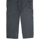 DICKIES Workwear Carpenter Mens Canvas Trousers Black Regular Straight W40 L32