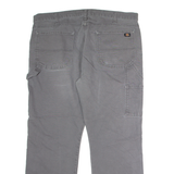 DICKIES Flex Workwear Carpenter Mens Canvas Trousers Grey Straight W40 L30