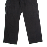 DICKIES Flex Workwear Cargo Mens Twill Trousers Black Regular Straight W34 L28