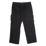 DICKIES Flex Workwear Cargo Mens Twill Trousers Black Regular Straight W34 L28