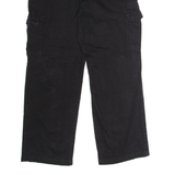 DICKIES Flex Workwear Cargo Mens Twill Trousers Black Regular Straight W34 L28
