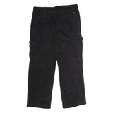 DICKIES Flex Workwear Cargo Mens Twill Trousers Black Regular Straight W34 L28