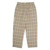 REWORK Check Womens Trousers Beige Regular Straight W29 L27