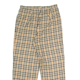 REWORK Check Womens Trousers Beige Regular Straight W29 L27