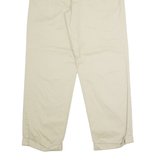 TOMMY HILFIGER Cuffed Chino Mens Twill Trousers Beige Regular Straight W32 L30