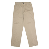 NAUTICA Clipper Chino Mens Twill Trousers Beige Regular Straight W32 L32