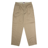 TOMMY HILFIGER Chino Mens Twill Trousers Beige Regular Straight W36 L32