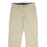 NAUTICA Stretch Chino Mens Twill Trousers Beige Regular Straight W32 L30