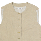 MANI Womens Blazer Waistcoat Brown 90s Paisley M