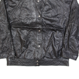 Womens Jacket Black Leather 90s L