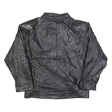 Womens Jacket Black Leather 90s L