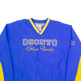 GAME SPORTSWEAR Oconto Blue Devils Mens Pullover Jacket Blue 90s USA L