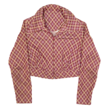 Cropped Womens Jacket Red 90s Check S