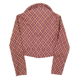 Cropped Womens Jacket Red 90s Check S