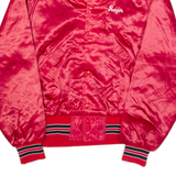 DUNBROOKE Hearts Mens Varsity Jacket Red 90s USA M