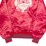 DUNBROOKE Hearts Mens Varsity Jacket Red 90s USA M