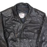 BOULEVARD CLUB Mens Biker Jacket Black Leather S