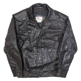 BOULEVARD CLUB Mens Biker Jacket Black Leather S