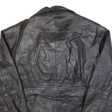 BOULEVARD CLUB Mens Biker Jacket Black Leather S