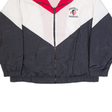 COOLEY Warwick Warriors Mens Shell Jacket Black 90s USA Colourblock XL