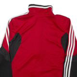 ADIDAS Womens Track Jacket Red Colourblock UK 16
