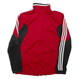 ADIDAS Womens Track Jacket Red Colourblock UK 16